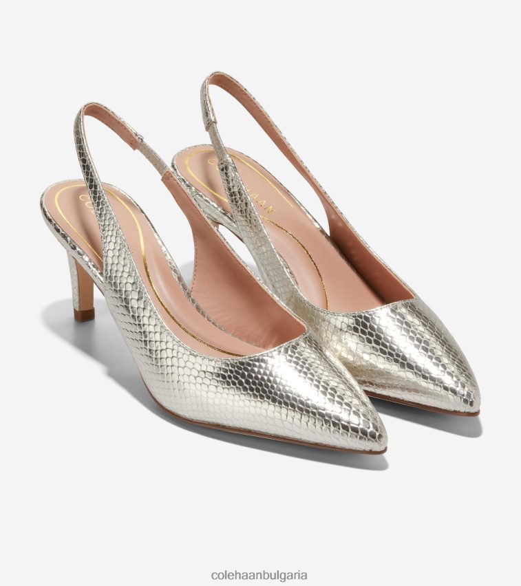 Cole Haan vandam прашка задна помпа Жени 84PB6Z151 златен кръг печат обувки