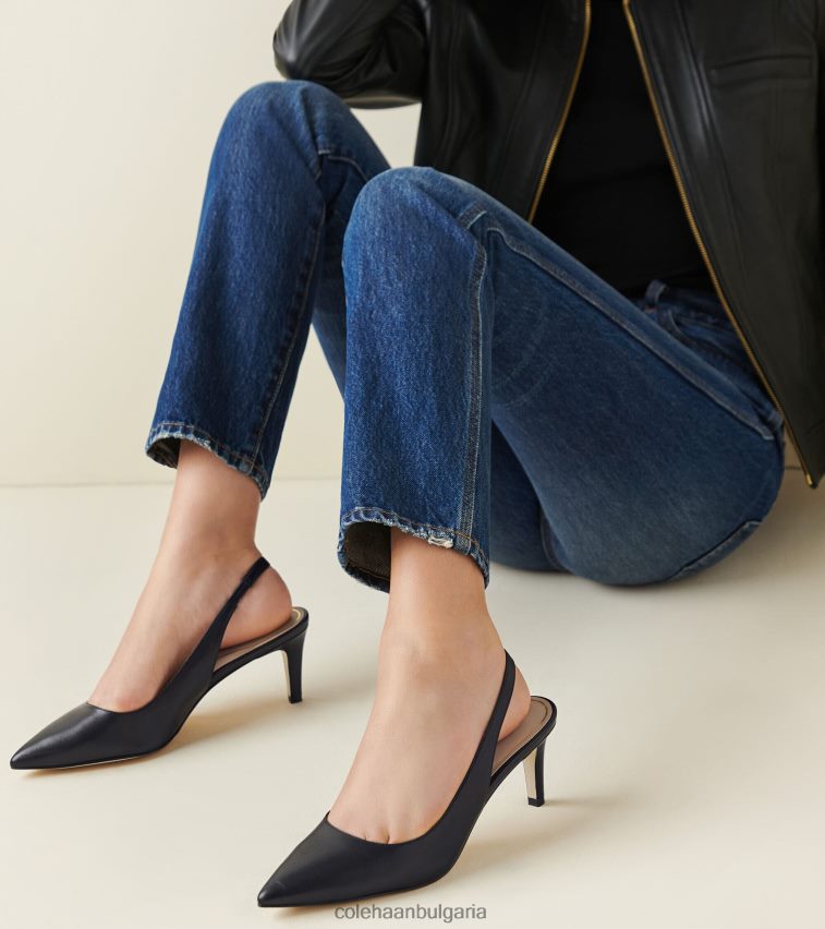 Cole Haan vandam прашка задна помпа Жени 84PB6Z152 черен обувки