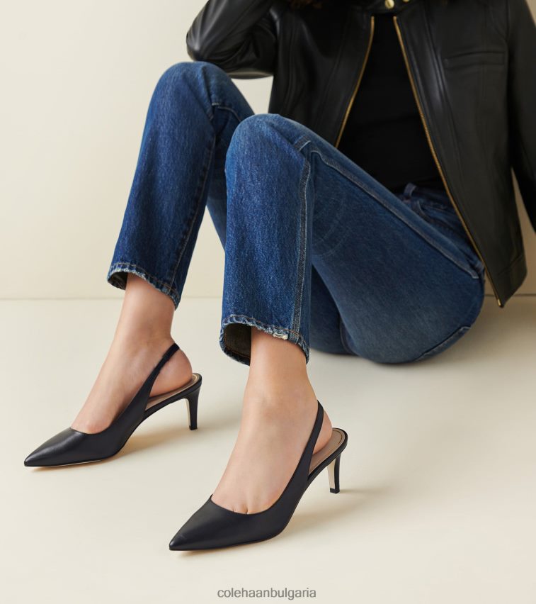 Cole Haan vandam прашка задна помпа Жени 84PB6Z152 черен обувки