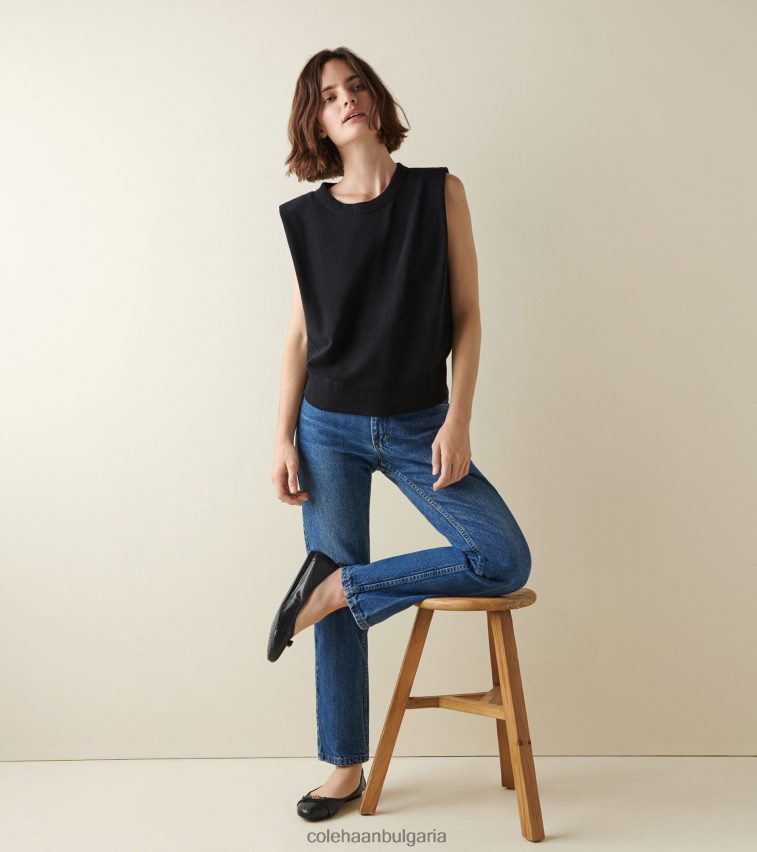 Cole Haan това лък балет Жени 84PB6Z129 черен обувки