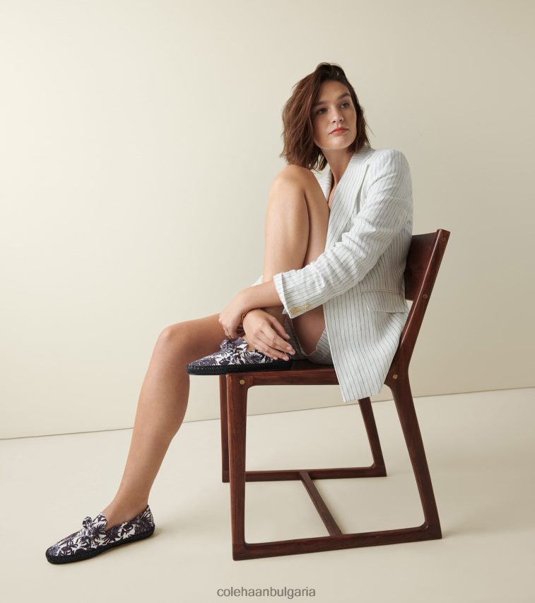 Cole Haan еспадрила с възли cloudfeel Жени 84PB6Z225 черно-слонова кост бевърли флорален принт обувки