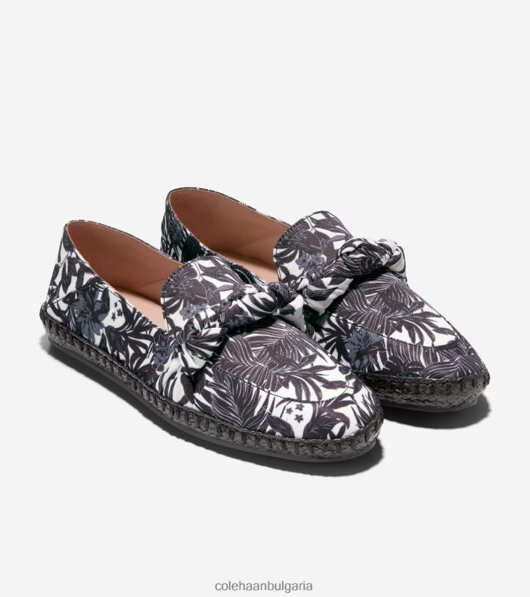 Cole Haan еспадрила с възли cloudfeel Жени 84PB6Z225 черно-слонова кост бевърли флорален принт обувки
