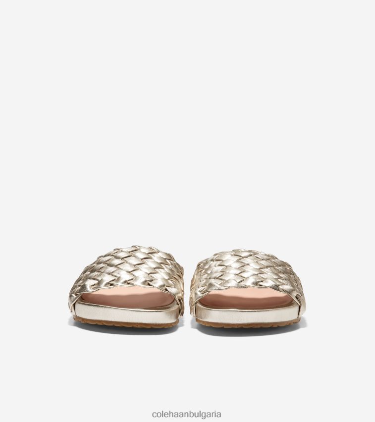 Cole Haan мояве сандали с пързалки Жени 84PB6Z48 мека златиста кожа обувки