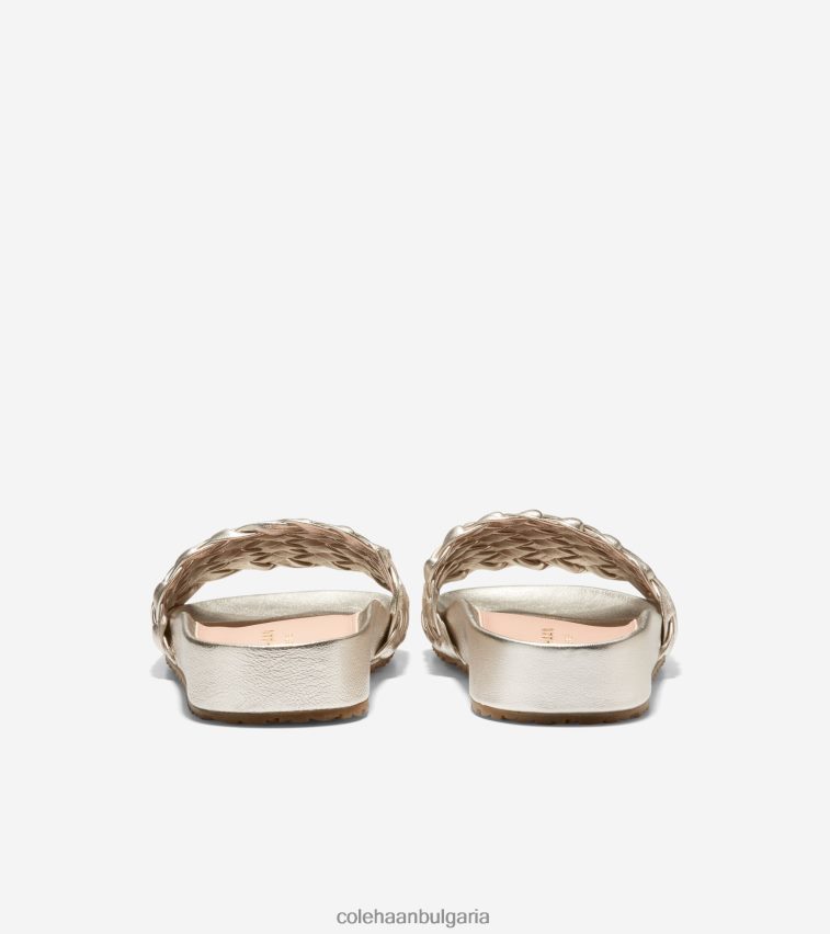 Cole Haan мояве сандали с пързалки Жени 84PB6Z48 мека златиста кожа обувки