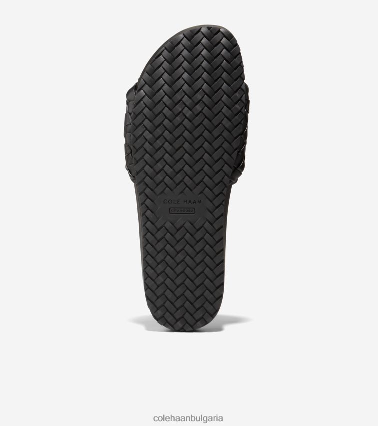 Cole Haan мояве сандали с пързалки Жени 84PB6Z50 Черна кожа обувки