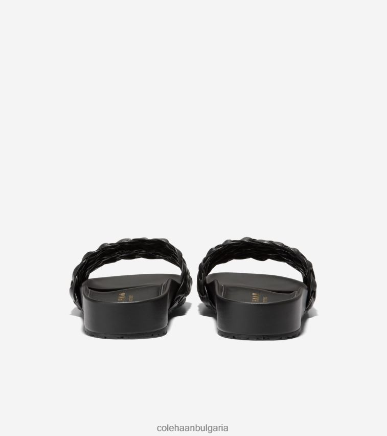 Cole Haan мояве сандали с пързалки Жени 84PB6Z50 Черна кожа обувки