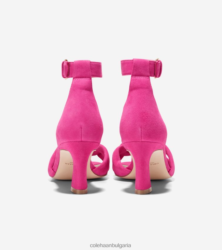 Cole Haan плетен сандал adella Жени 84PB6Z183 розов бял равнец велур обувки