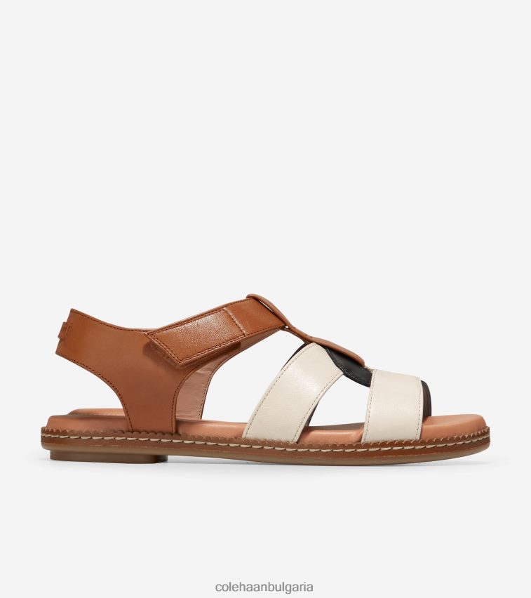 Cole Haan целодневен рибарски сандал cloudfeel Жени 84PB6Z161 пекан-черно-слонова кост обувки