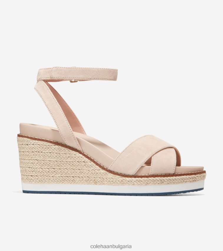 Cole Haan сандал на клин с еспадрила cloudfeel Жени 84PB6Z29 сусамов велур обувки