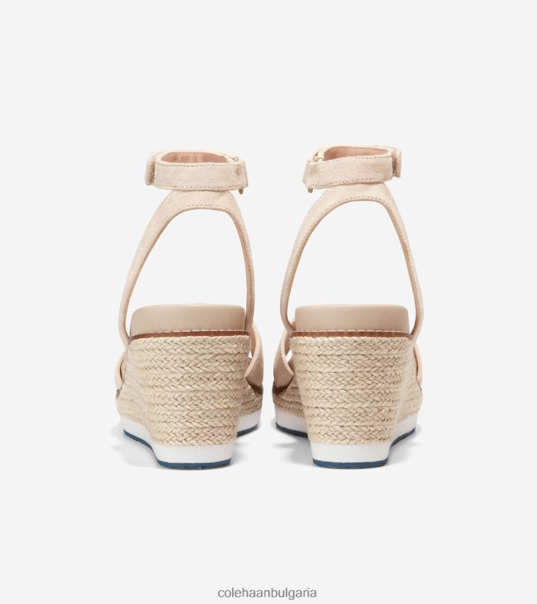 Cole Haan сандал на клин с еспадрила cloudfeel Жени 84PB6Z29 сусамов велур обувки