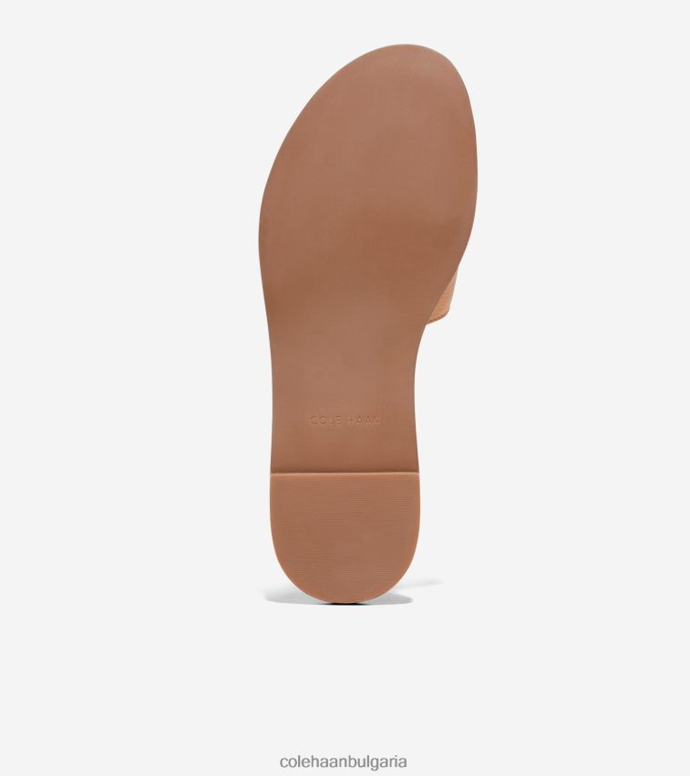 Cole Haan плъзгащи се сандали с лого flynn Жени 84PB6Z62 пекан кожа обувки