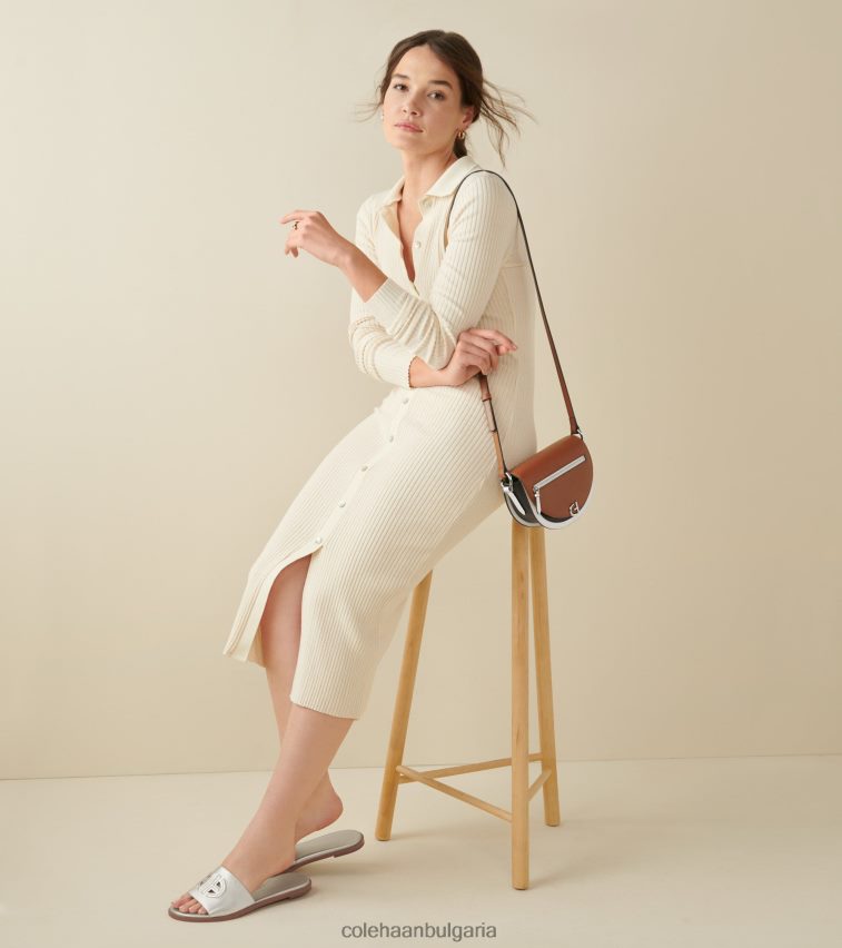 Cole Haan плъзгащи се сандали с лого flynn Жени 84PB6Z63 златна кожа обувки