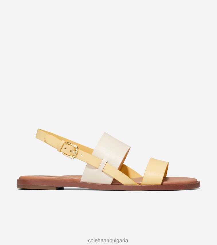 Cole Haan плоски сандали flynn Жени 84PB6Z82 златиста мъгла-слонова кост обувки