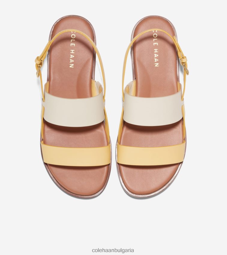 Cole Haan плоски сандали flynn Жени 84PB6Z82 златиста мъгла-слонова кост обувки