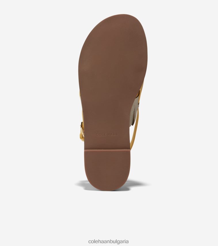 Cole Haan плоски сандали flynn Жени 84PB6Z82 златиста мъгла-слонова кост обувки