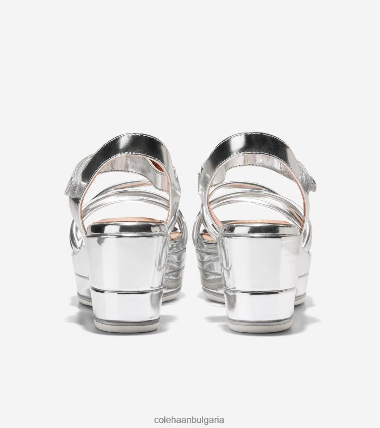 Cole Haan grand ambition addison плосък клин Жени 84PB6Z116 сребърен спекио обувки