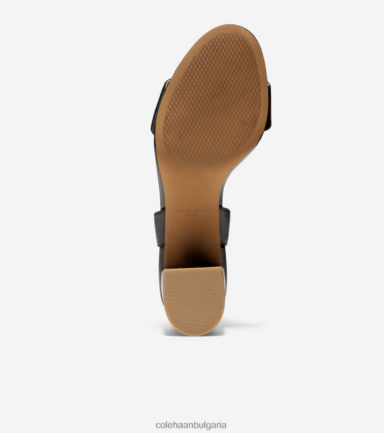 Cole Haan сандал с блокова пета josie Жени 84PB6Z76 Черна кожа обувки
