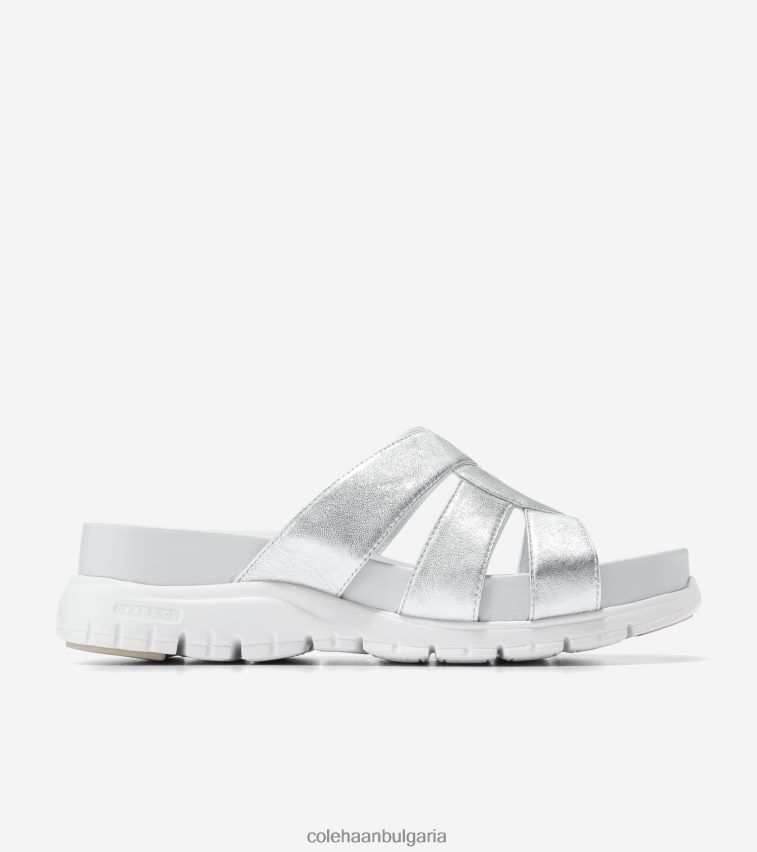 Cole Haan пързалка с прорези zerogrand Жени 84PB6Z195 сребърен талка обувки