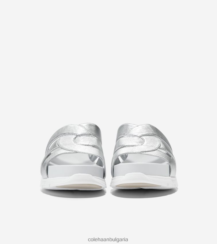 Cole Haan пързалка с прорези zerogrand Жени 84PB6Z195 сребърен талка обувки