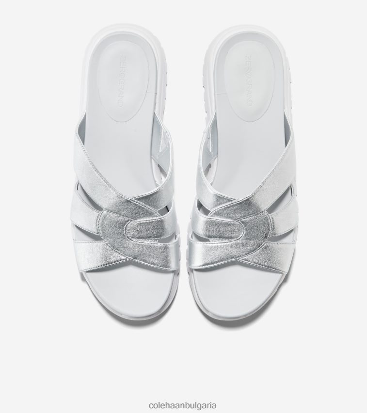 Cole Haan пързалка с прорези zerogrand Жени 84PB6Z195 сребърен талка обувки