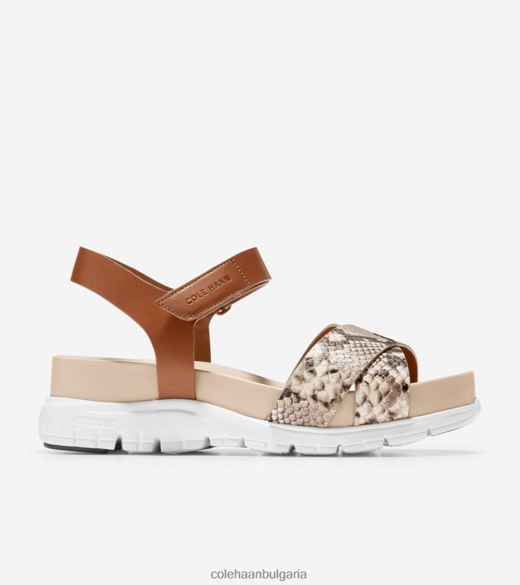 Cole Haan кръстосани сандали zerogrand Жени 84PB6Z83 змийски принт-медена кожа обувки