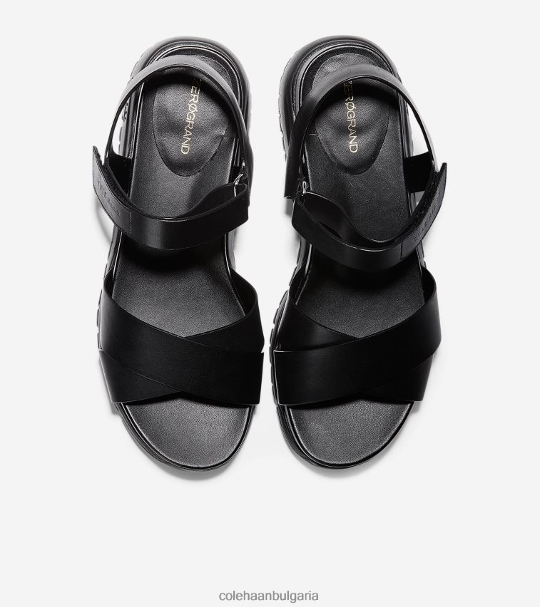 Cole Haan кръстосани сандали zerogrand Жени 84PB6Z84 Черна кожа обувки
