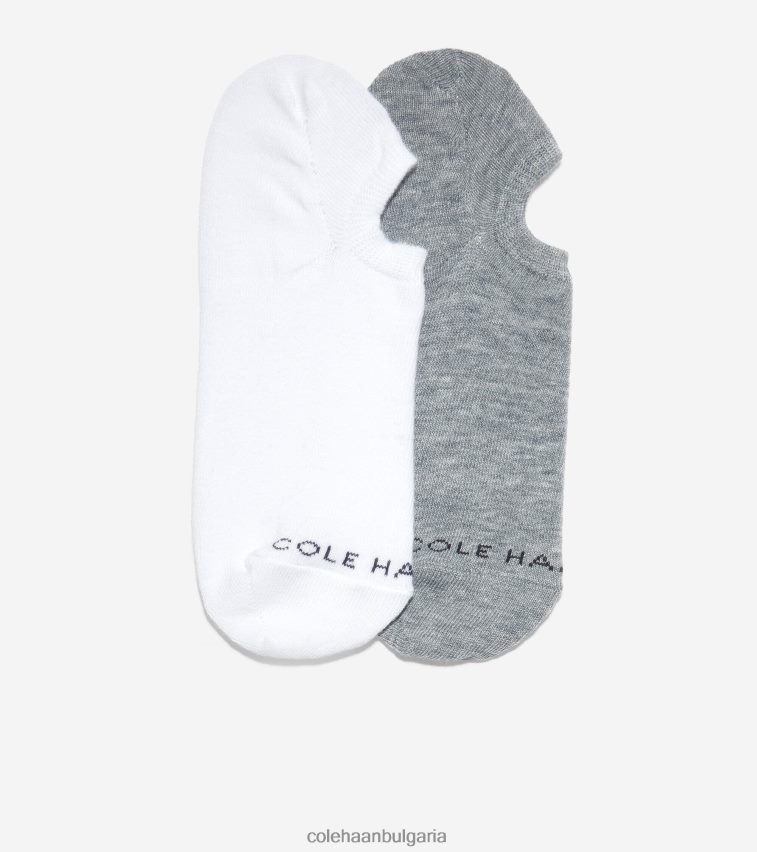 Cole Haan 2 чифта подплатени чорапи мъже 84PB6Z606 сиво дъждовно бяло аксесоари