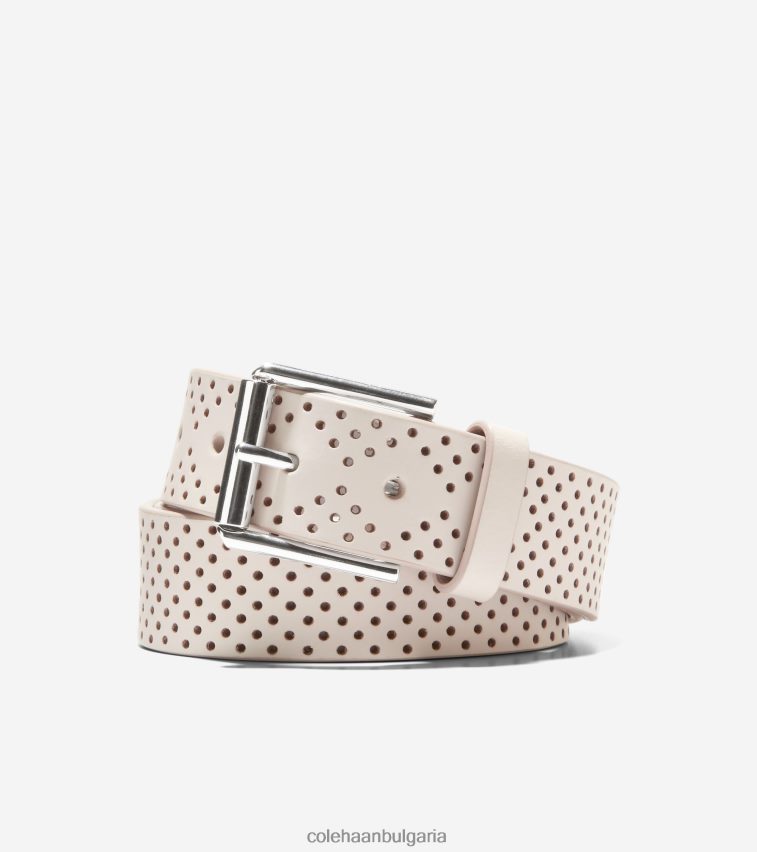 Cole Haan 35 мм перфориран колан с цветен блок мъже 84PB6Z577 сусам аксесоари