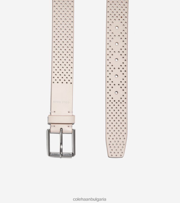Cole Haan 35 мм перфориран колан с цветен блок мъже 84PB6Z577 сусам аксесоари