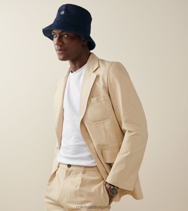 Cole Haan памучна шапка-кофа мъже 84PB6Z500 тъмносин блейзър аксесоари