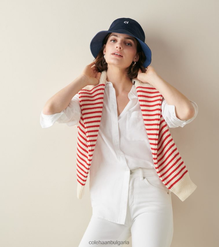 Cole Haan памучна шапка-кофа мъже 84PB6Z500 тъмносин блейзър аксесоари