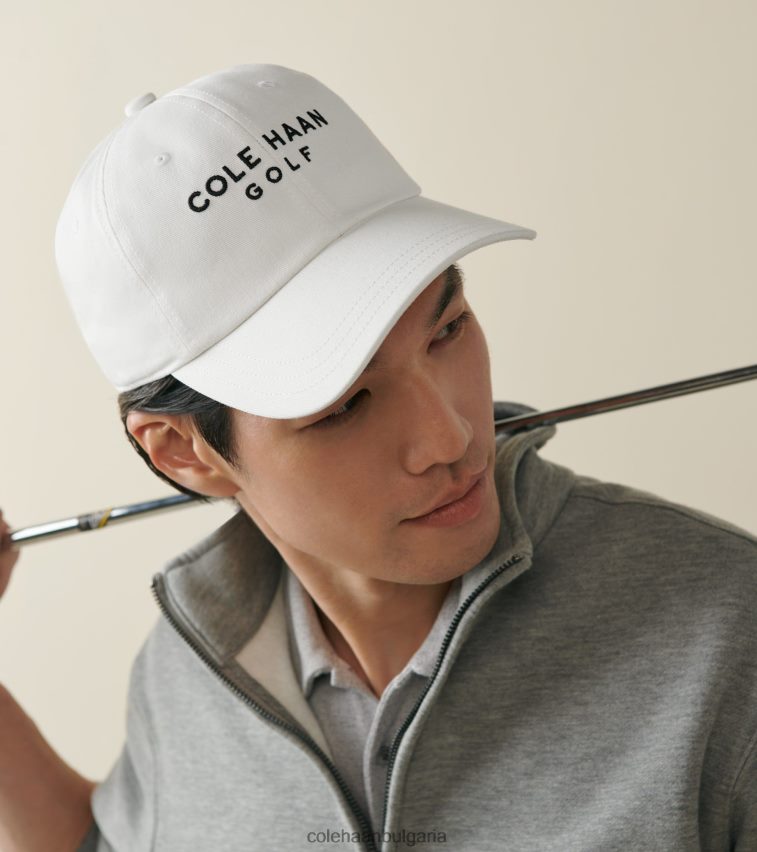 Cole Haan памучна шапка за голф мъже 84PB6Z503 бяло аксесоари