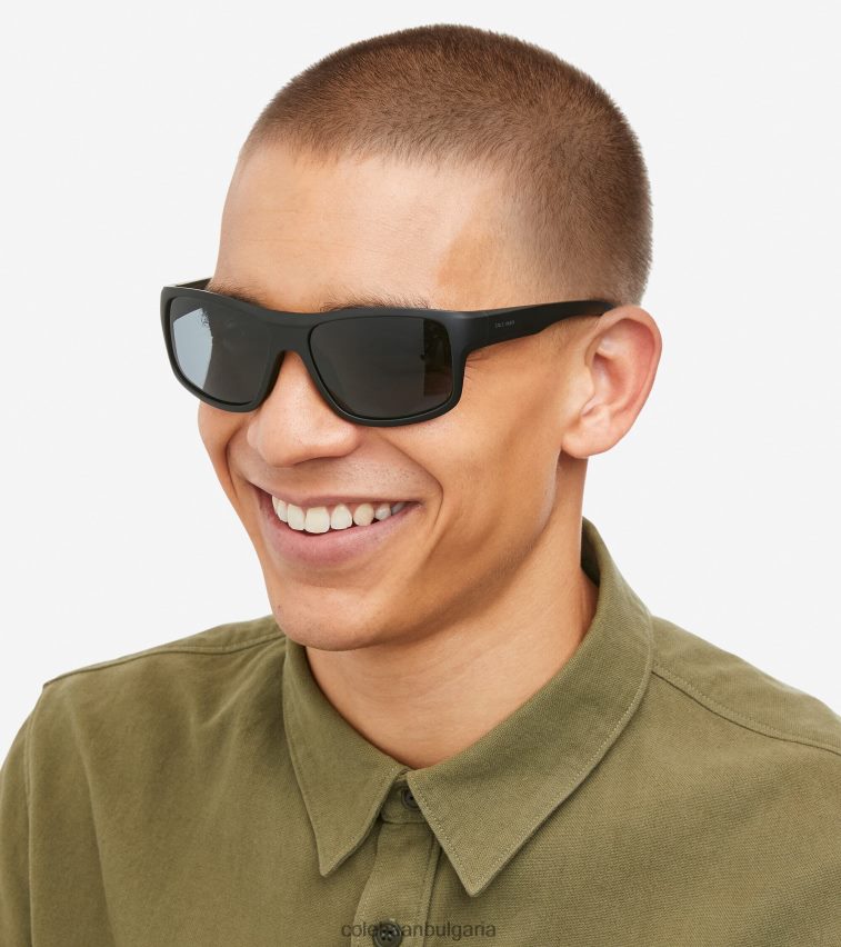 Cole Haan спортни квадратни слънчеви очила мъже 84PB6Z584 черен аксесоари