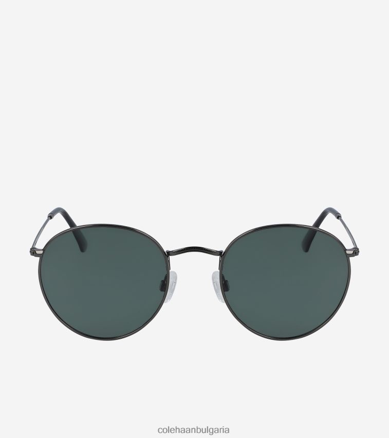 Cole Haan класически метални кръгли слънчеви очила мъже 84PB6Z585 оръжеен дим аксесоари