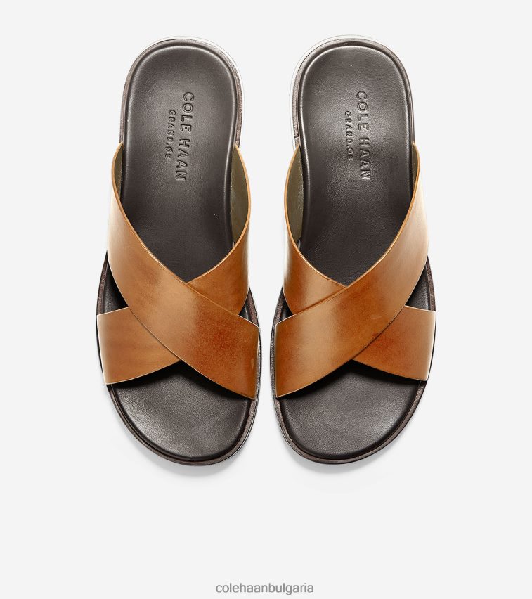 Cole Haan кръстосани сандали goldwyn 2.0 мъже 84PB6Z340 гладък британски тен обувки