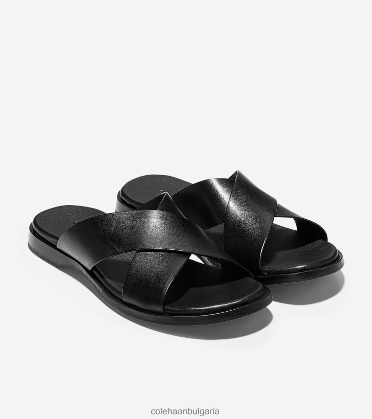 Cole Haan кръстосани сандали goldwyn 2.0 мъже 84PB6Z341 черен гладък обувки