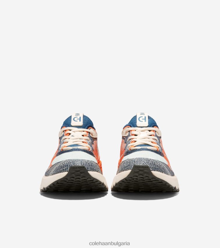 Cole Haan 5. маратонки за бягане Zerogrand embrostitch мъже 84PB6Z460 знаме синьо-нектарин-слонова кост обувки