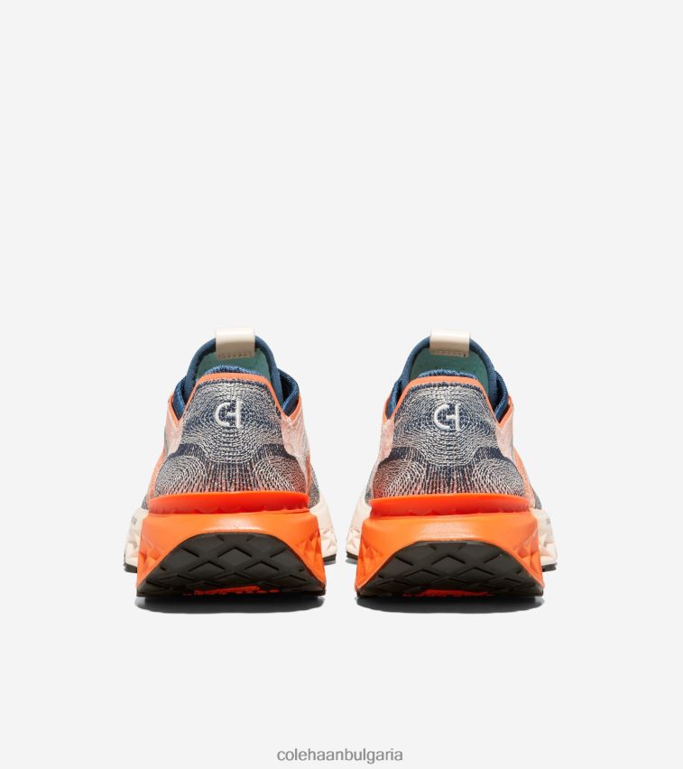 Cole Haan 5. маратонки за бягане Zerogrand embrostitch мъже 84PB6Z460 знаме синьо-нектарин-слонова кост обувки