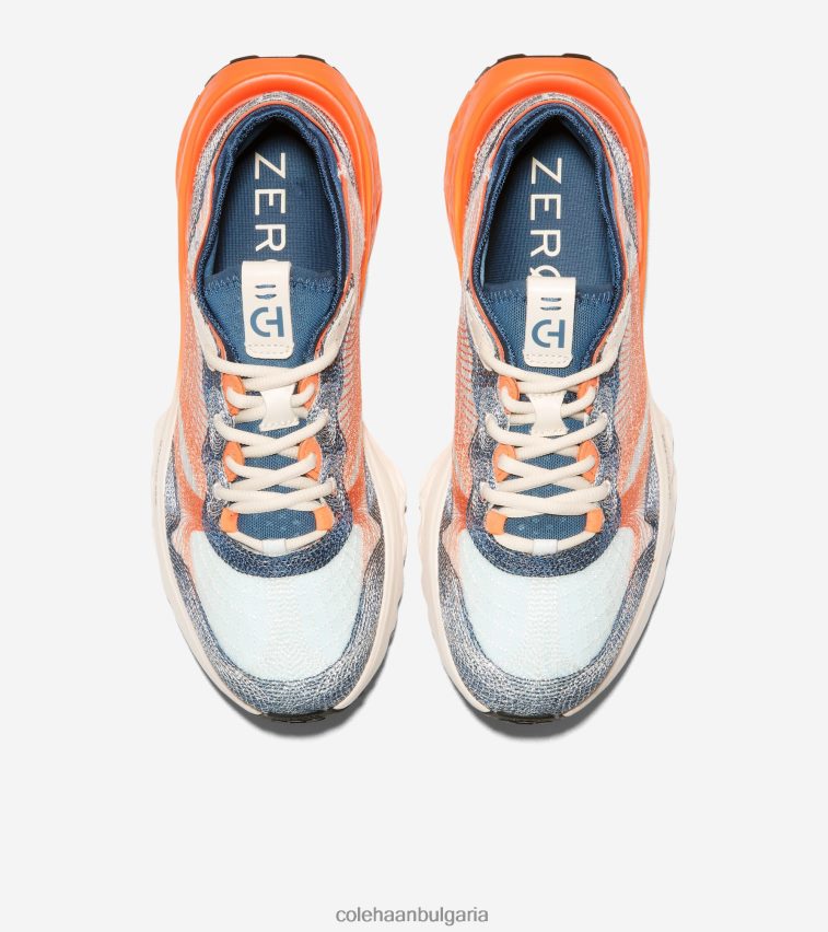 Cole Haan 5. маратонки за бягане Zerogrand embrostitch мъже 84PB6Z460 знаме синьо-нектарин-слонова кост обувки