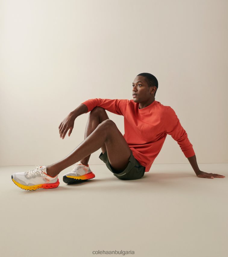 Cole Haan 5. маратонки за бягане Zerogrand embrostitch мъже 84PB6Z461 сливане на бреза-слонова кост-злато обувки