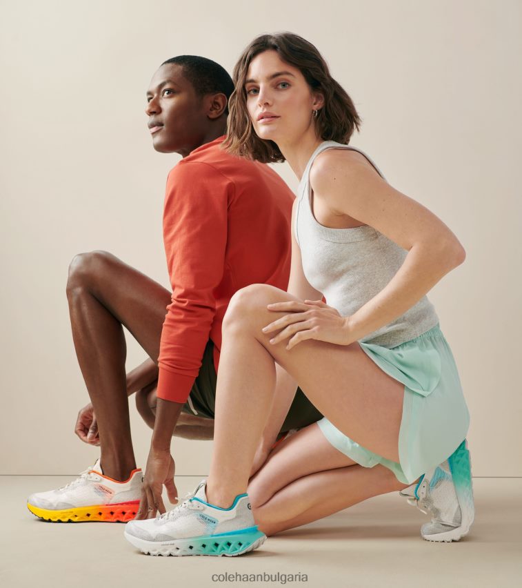 Cole Haan 5. маратонки за бягане Zerogrand embrostitch мъже 84PB6Z461 сливане на бреза-слонова кост-злато обувки