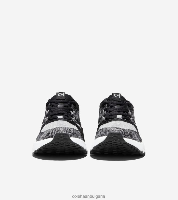 Cole Haan 5. маратонки за бягане Zerogrand embrostitch мъже 84PB6Z462 черно-сиво ивица-оптично бяло обувки