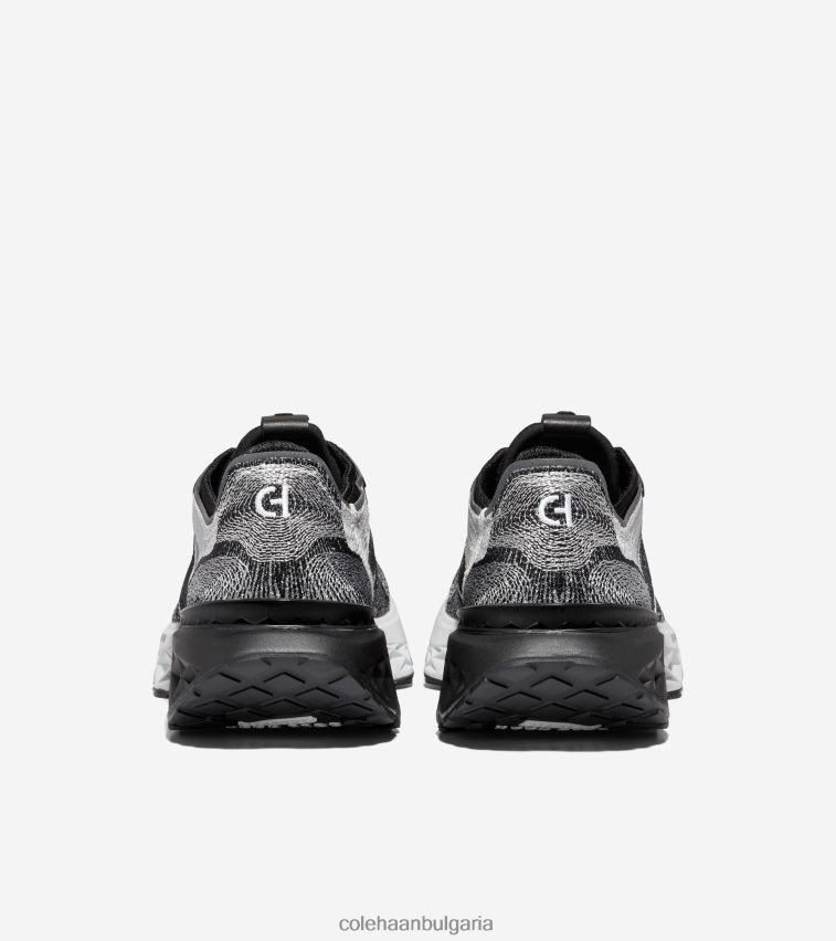 Cole Haan 5. маратонки за бягане Zerogrand embrostitch мъже 84PB6Z462 черно-сиво ивица-оптично бяло обувки