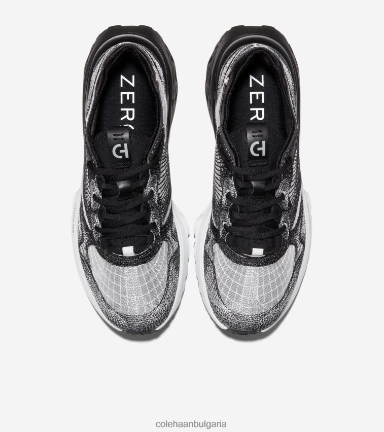 Cole Haan 5. маратонки за бягане Zerogrand embrostitch мъже 84PB6Z462 черно-сиво ивица-оптично бяло обувки