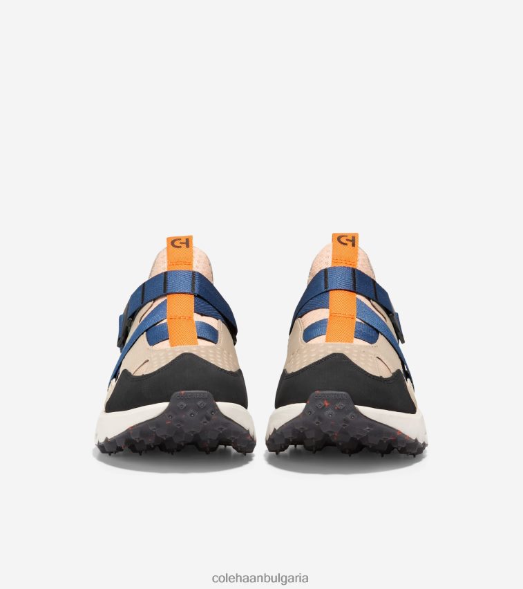 Cole Haan 5. маратонки за бягане с каишка на монаха zerogrand мъже 84PB6Z440 дюна-сусам-сребриста бреза обувки