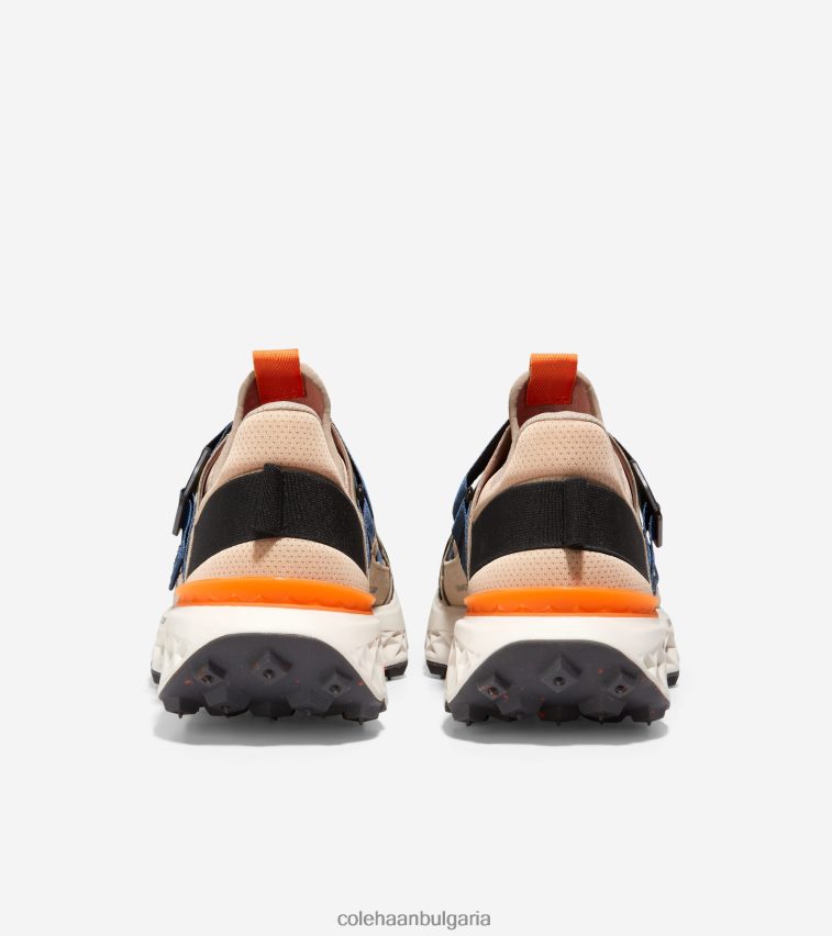 Cole Haan 5. маратонки за бягане с каишка на монаха zerogrand мъже 84PB6Z440 дюна-сусам-сребриста бреза обувки