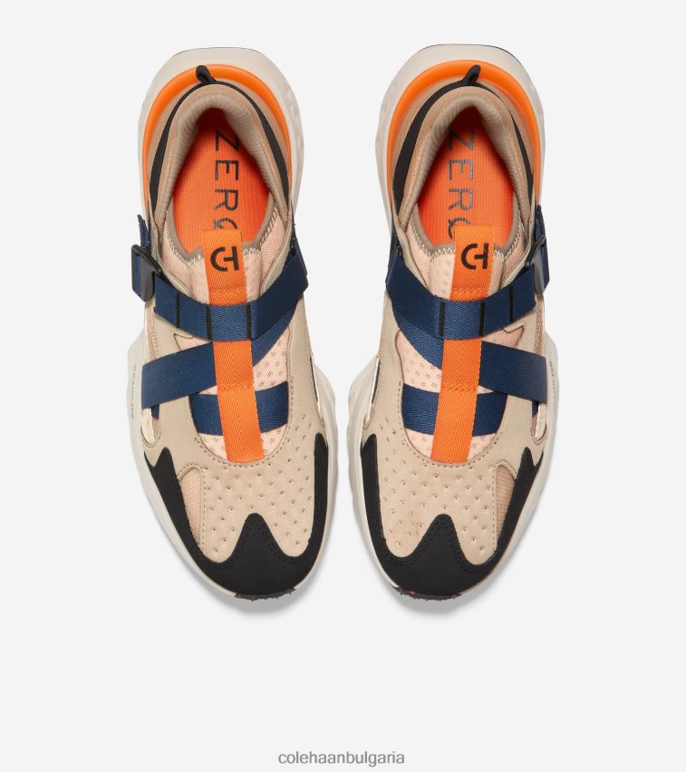 Cole Haan 5. маратонки за бягане с каишка на монаха zerogrand мъже 84PB6Z440 дюна-сусам-сребриста бреза обувки