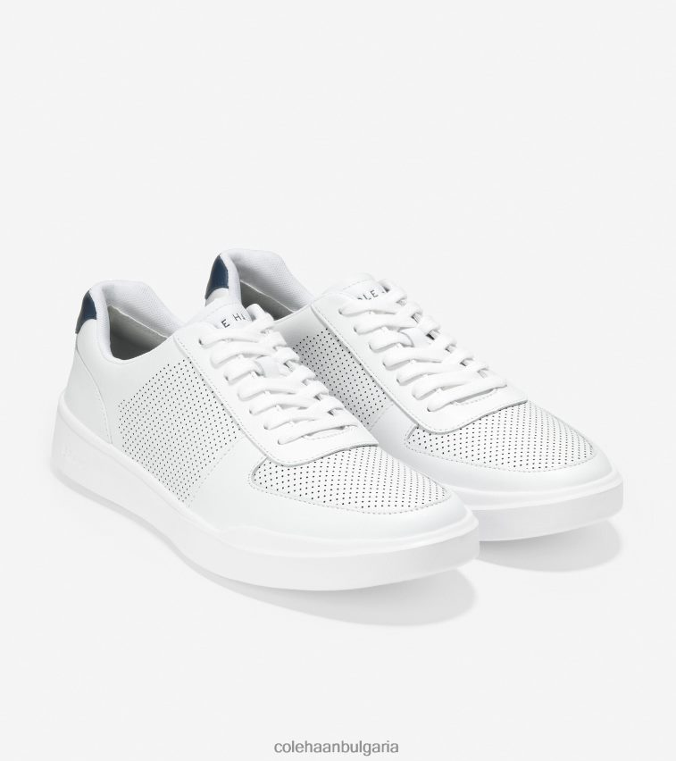 Cole Haan модерен тенис маратонка за голям кроскорт мъже 84PB6Z345 оптика бяла перфорирана-паун обувки