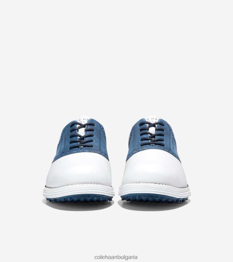 Cole Haan оригинална обувка за голф със седло мъже 84PB6Z469 оптично бяло знаме синьо-морско сако обувки