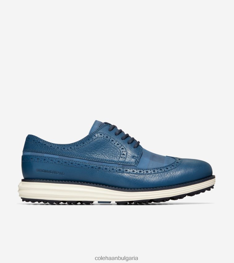 Cole Haan оригинална голф обувка Grand мъже 84PB6Z406 знаме синьо-тъмно сако-слонова кост обувки